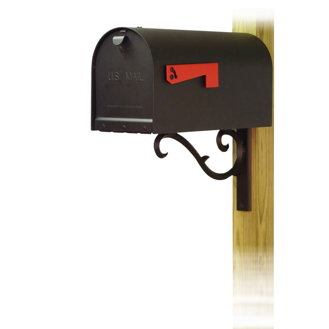 Special Lite Products Titan Aluminum Curbside Mailbox with Sorrento front single mailbox mounting bracket
